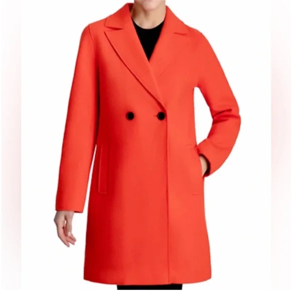 NEW BCBGeneration Bright Orange Double Breasted C… - image 1